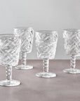 Set of Four Clear Wine Glasses | Fleur