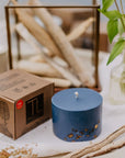 Amber Glow Soy Wax Candle in Gold Finish