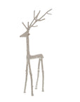 Elegant Silver Stag Statue | Modern Home Decor