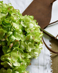 Hand-painted green hydrangea bunch, lifelike artificial floral arrangement for home decor by sostter at brixbailey.com