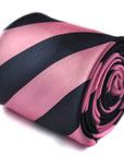 navy and pink barber striped tie