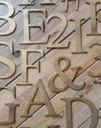 Distressed Gold 5" or 12" Classic Metal Letters, A-Z, 0-9