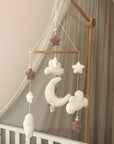 Handmade fluffy clouds baby mobile-0