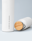 Premium Arctic Bottle, double-wall vacuum-insulated stainless steel, eco-friendly bamboo lid, keeps drinks hot or cold, leak-proof, BPA-free by Arcticus at brixbailey.com