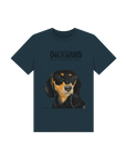 Mischievous Black & Tan Hot Dog Kids' T-Shirt – Small Pup, Big Attitude!