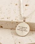 Classic Small St Christopher Necklace Sterling Silver 14mm