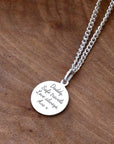 Classic Small St Christopher Necklace Sterling Silver 14mm
