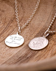 Classic Small St Christopher Necklace Sterling Silver 14mm