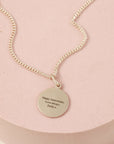 Classic Small St Christopher Necklace Sterling Silver 14mm