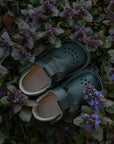 Leather Kids' Shoes Lusti - Dark Green