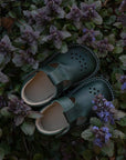 Leather Kids' Shoes Lusti - Dark Green