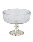 Silver mercury glass bowl, 15cm, handcrafted centerpiece for tablescapes or decor by RoomLondon at brixbailey.com