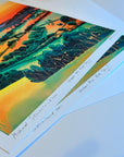 Under the Red Sky 1 premium giclee fine art print, luxury hand-embellished canvas or classic unframed print, signed by artist by Michael Sutherland Art at brixbailey.com