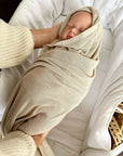 Light Knitted Bamboo Swaddle - Soft, Breathable & Hypoallergenic Baby Blanket for Comfortable Swaddling by Lullalove UK at brixbailey.com