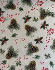 Christmas Motive Round Tablecloth – Elegant & Handcrafted by Hortensias Home at www.brixbailey.com