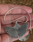 Ginkgo Whisper Earrings – Sculpted Botanical Statement Drops.