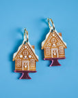 Gingerbread House Hoop Earrings