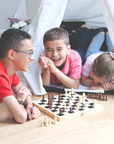 Wooden Chess Set with Cotton Travel Bag