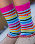 Pastel Striped Bamboo Socks