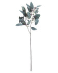 Artificial seeded eucalyptus stem with silvery-green leaves and feathery pods, 85 cm tall for home decor arrangements by Sostter at brixbailey.com