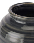 Navy Squat Vase | Seville Collection | Elegant Home Decor
