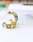 Cora Chunky Huggie Hoops Pariba Onyx