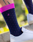 Spotted Pink Bamboo Socks