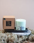 Hand Poured Soy Candle with Forest Scent in Mint Green