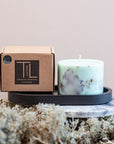 Hand Poured Soy Candle with Forest Scent in Mint Green