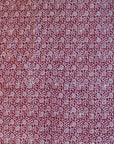 Lotus Flower Hand-block Print Area Rug - Red