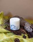Handmade Soy Wax Candle Forest Scent White