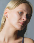Hollow Minimalist Silver Stud Earrings – Elegant & Comfortable by Maarja Palu at www.brixbailey.com
