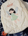 Fairy Whispers Personalised School Bag, Hand-Embroidered