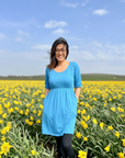 Petite Blue Dress with Pockets | Flattering Fit | UK Petite Women’s Dress