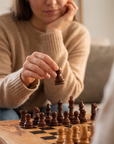 Handcrafted Olive Wood Chess Set – Premium Flat Wooden Chess Board (Multiple Sizes Available)
