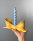 Cute Girl Bow Tie Ceramic Candle Holder