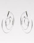 LAYERS x3 Silver Earrings – Handcrafted Minimalist Jewelry by Maarja Palu at www.brixbailey.com