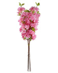 Pack of 6 x Artificial Flowers Pink Blossom Stem 100cm-1