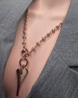 ROSE GOLD 70CM LONG KNOTTED CHAIN NECKLACE*