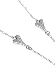 SILVER HOLLOW HEART NECKLACE*