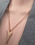 ROSE GOLD SOLID HEART NECKLACE*