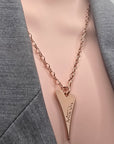 ROSE GOLD SOLID HEART NECKLACE*