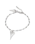 Luxury Miss Dee 925 silver plated diamante heart necklace, stylish Nordic design, handcrafted jewelry, best-selling gift by missdeeuk at brixbailey.com
