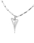 Luxury Miss Dee 925 silver plated diamante heart necklace, stylish Nordic design, handcrafted jewelry, best-selling gift by missdeeuk at brixbailey.com
