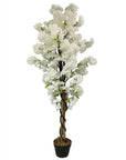 Artificial White Blossom Tree-0