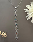 7 Chakra Energy Healing Gemstone Pendant Necklaces – Gold & Silver Finish