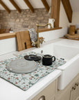 Strawberry Thief Red Drying Mat