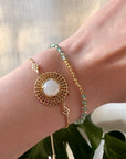 Athena Gem Beaded Bracelet Apatite