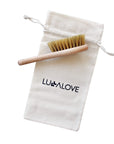 Cradle Cap Baby Brush - Natural Pig Bristles & Wooden Handle for Sensitive Scalp Care by Lullalove UK at brixbailey.com