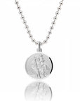Classic St Christopher Necklace Sterling Silver 18mm
